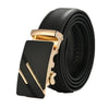 Image of Leather strap male automatic buckle belts