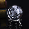 Image of Engraved Crystal Ball Glass Globe Crystal Craft Ornament