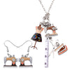 Image of Scissors Tailor Iron Earrings Necklace