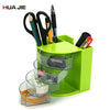 Image of Desk Stationery Transparent Plaid Pencil Pen Holder