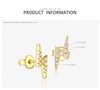 Image of Silver Zircon Diamond Earrings