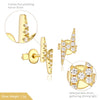 Image of Silver Zircon Diamond Earrings