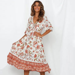 BEFORW Women Summer Boho Dress