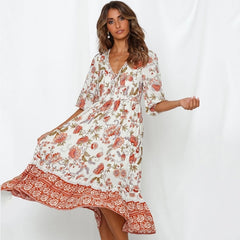 BEFORW Women Summer Boho Dress