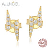 Image of Silver Zircon Diamond Earrings