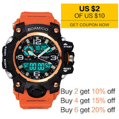 Shock Swim Quartz Rubber Wristwatch